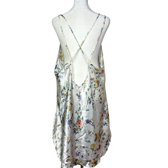 BARBIZON Vintage Sleeveless Strappy Floral Botanical Slip Nightgown Chemise - Picture 4 of 16